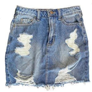 Hollister Ultra High-Rise Denim Skirt /Size:0